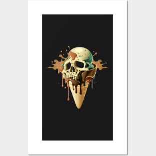 Ice Cream Skull Posters and Art